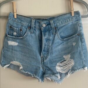 Distressed Denim Women Shorts